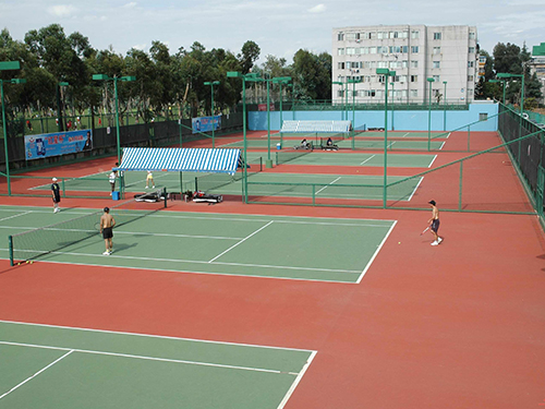 郑州大学北校区—弹性丙烯酸网球场
